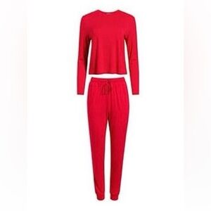 NUUDS Cherry RED Pajama Jogger Set (discontinued color)